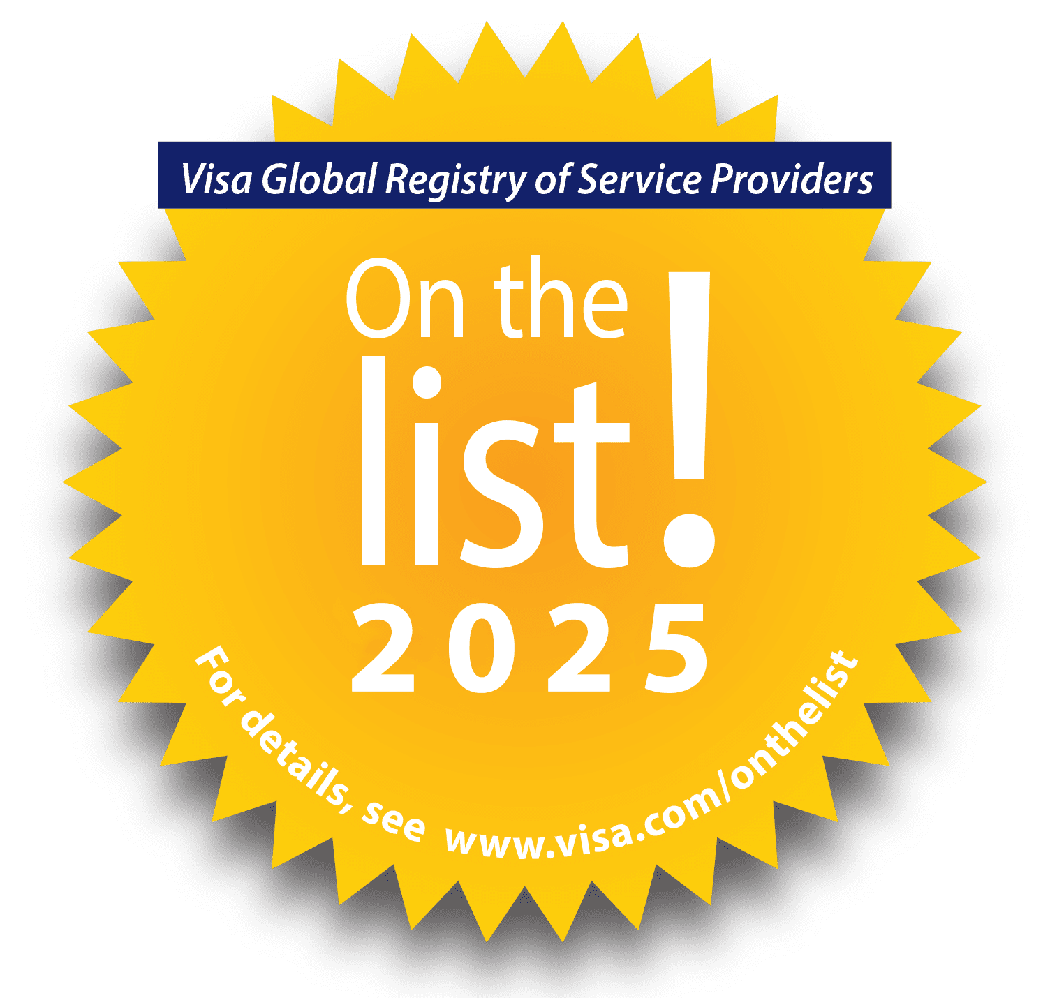 On the list of Visa Global Registry